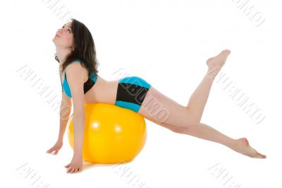 Girl practicing fitness