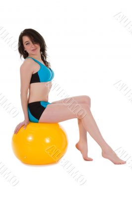 Girl practicing fitness