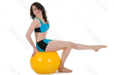 Girl practicing fitness