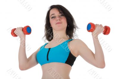 Girl practicing fitness