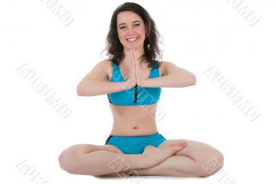 Girl practicing fitness