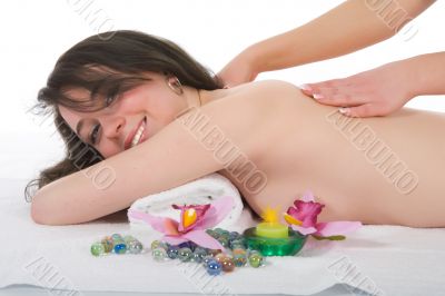 relax massage to the girl
