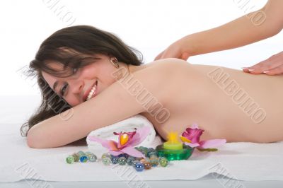 relax massage to the girl