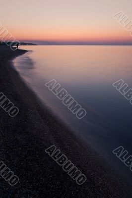 Sun dawn at the seaside