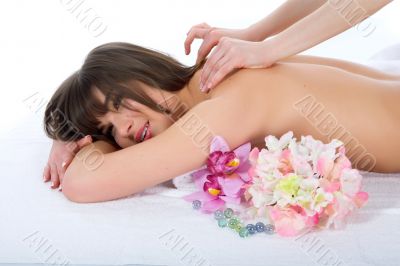relax massage to the girl