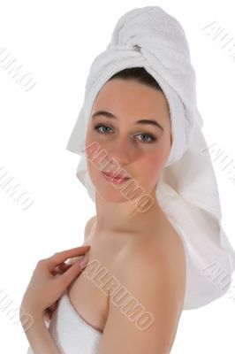 Beautiful girl with towel