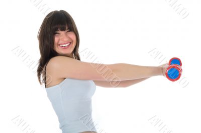 Girl practicing fitness