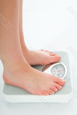 beautiful woman legs with  scales