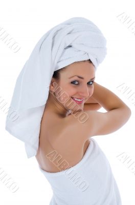 Beautiful girl with towel
