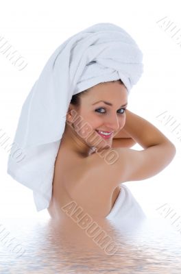 Beautiful girl with towel
