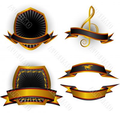 Set of vector emblems and banners