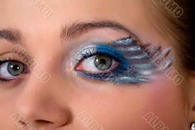 face-art butterfly paint