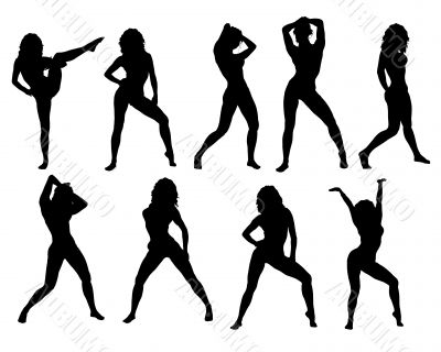 Girl practicing fitness