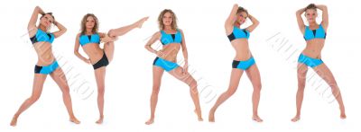 Girl practicing fitness