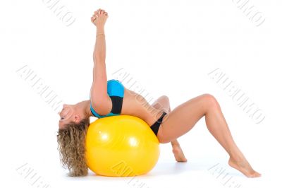 Girl practicing fitness