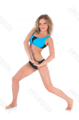Girl practicing fitness