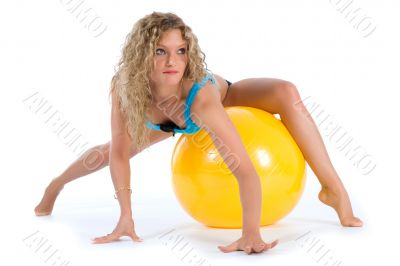 Girl practicing fitness