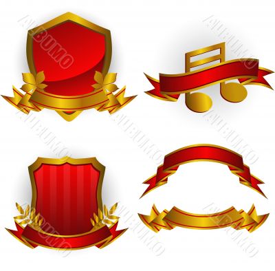 Set of vector emblems and banners