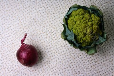 Lettuce green cauliflower
