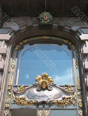 Bronze sculpture on the facade
