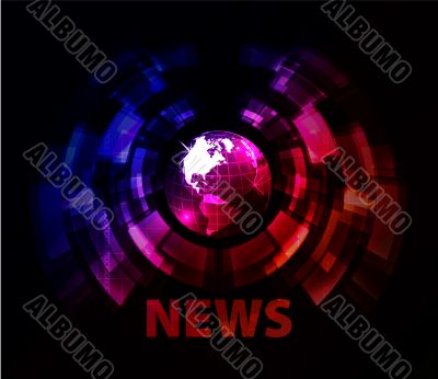 News background with globe 