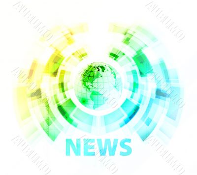 News background with globe