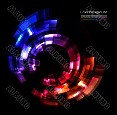Vector abstract color composition