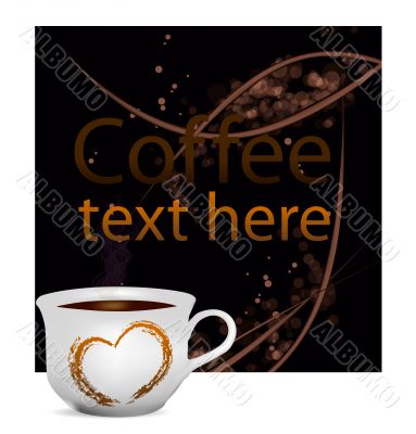 Coffee cup with heart