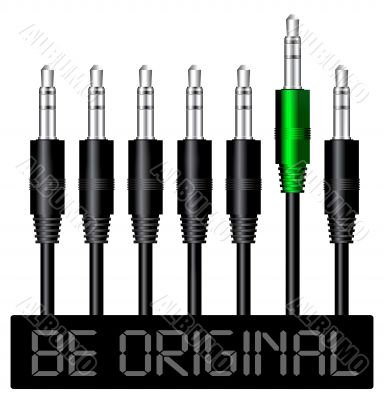 stereo plug concept illustration