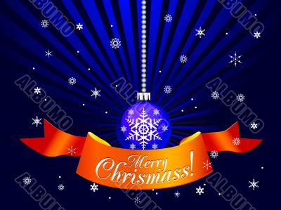 Christmas decorative ball with ribbon