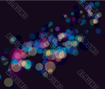 Multi color bokeh lights background 
