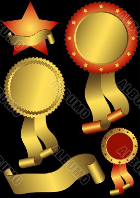 Set metallic awards