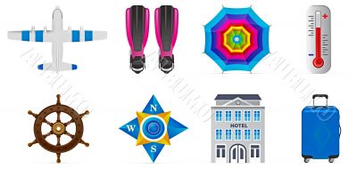 Vector Travel icons set 