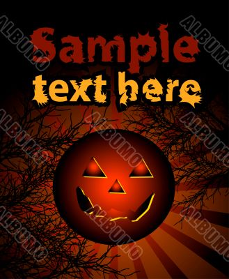 Halloween background, vector illustration 