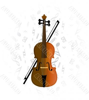 cello, violoncello on music note background