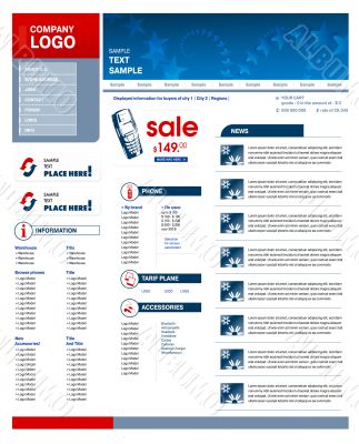 Vector web site design template 