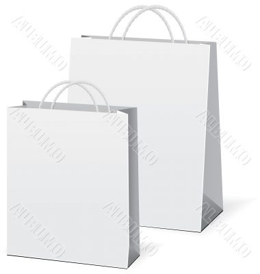 Vector shopping paper bags