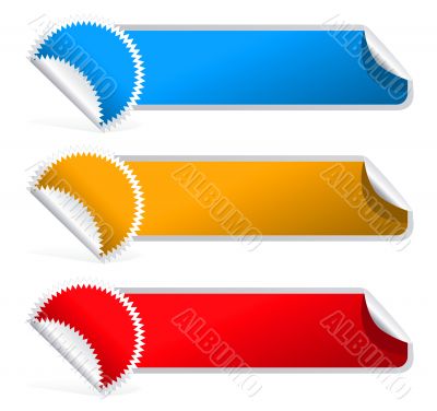 Illustration of stickers on white background