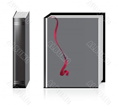 Empty books isolated on the white background 