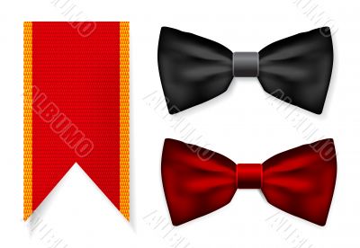 Bow tie and red ribbon