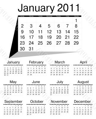 Simple calendar of 2010