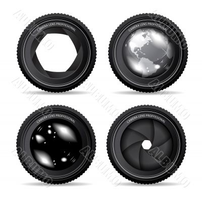 Vector illustration of camera lens