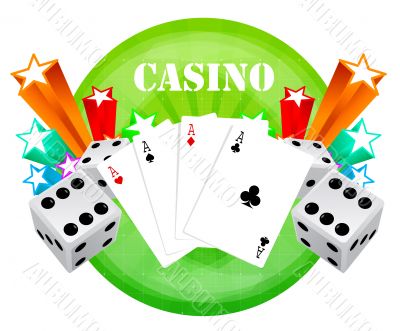 gambling illustration with casino elements 