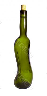Green wine bottle
