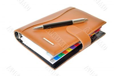 Daily planner with pen 