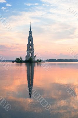 flooded belltower in Kalyazin at sunrise
flooded belltower in Ka