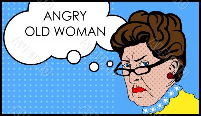 Angry woman with glasses, Grumble, discontent