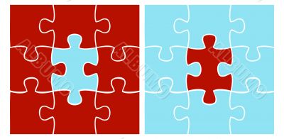 Color Puzzle cards, vector cards, game backgrounds