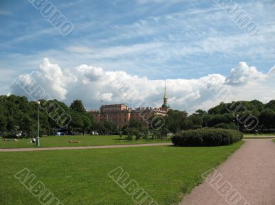 Campus Martius, view of the Mikhailovsky Castle.