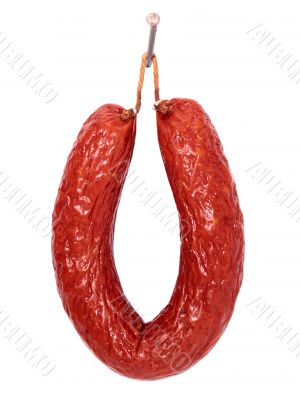 Sausage on a nail